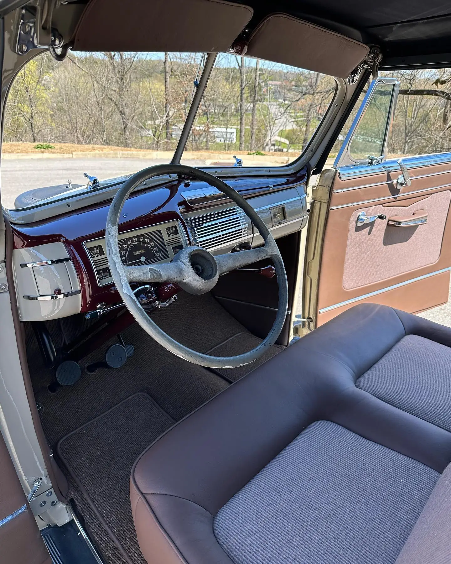 Interior of the 1940 Ford